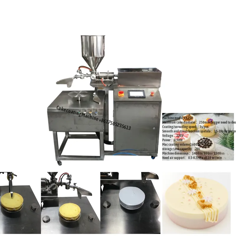 Automatic Birthday Cake Spreading coating Machine