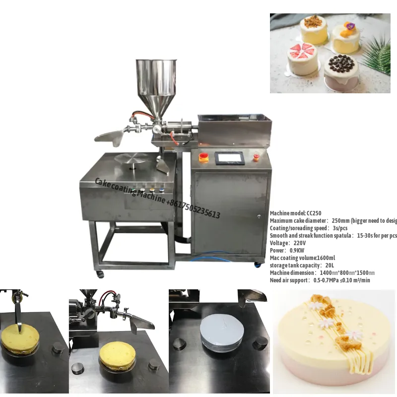 Automatic Birthday Cake Spreading coating Machine