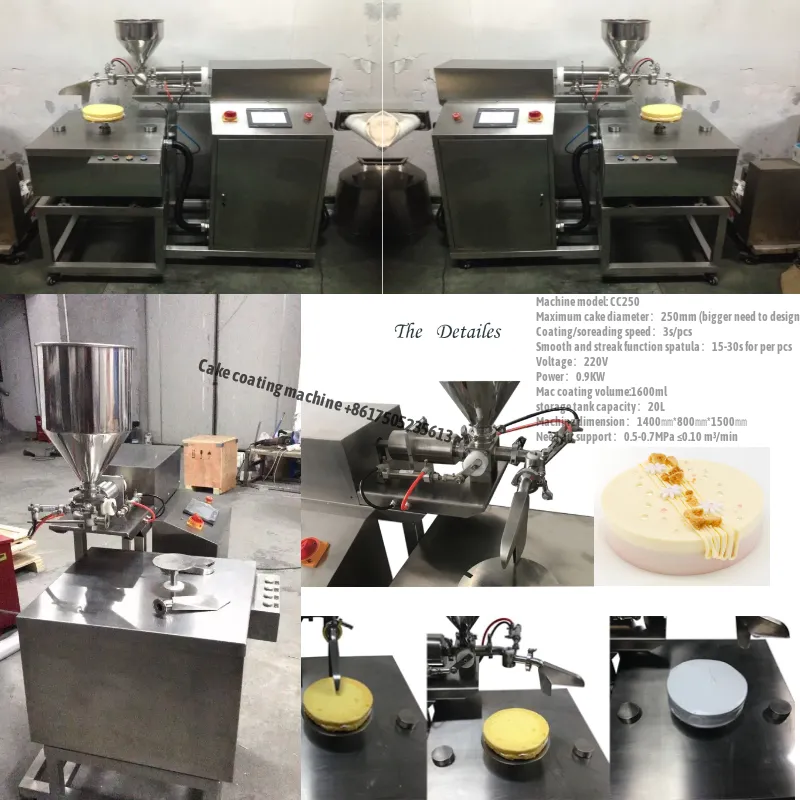 Automatic Birthday Cake Spreading coating Machine