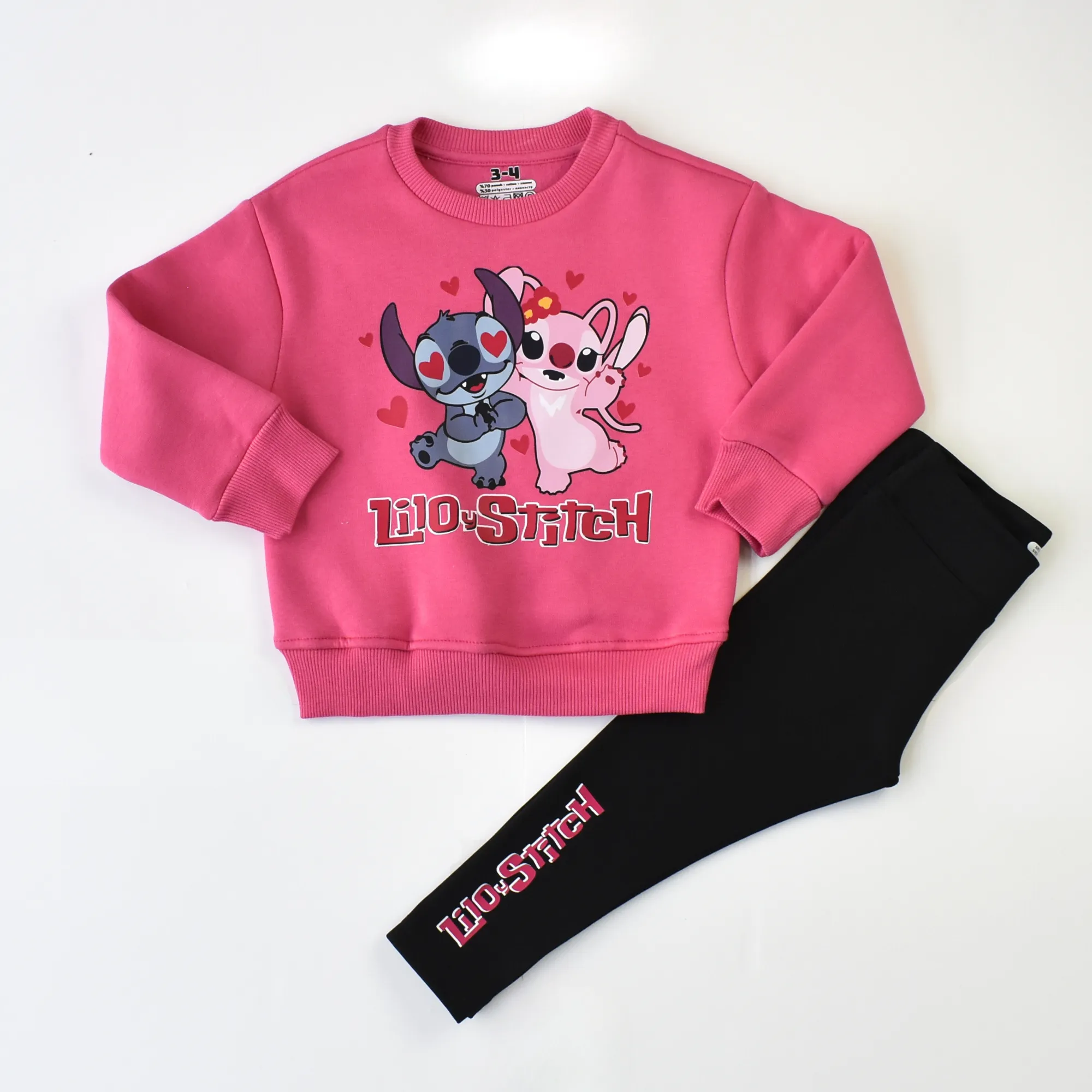 Cute Angel Girls Leggings Set
