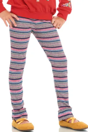 Girls Colorful Striped Leggings