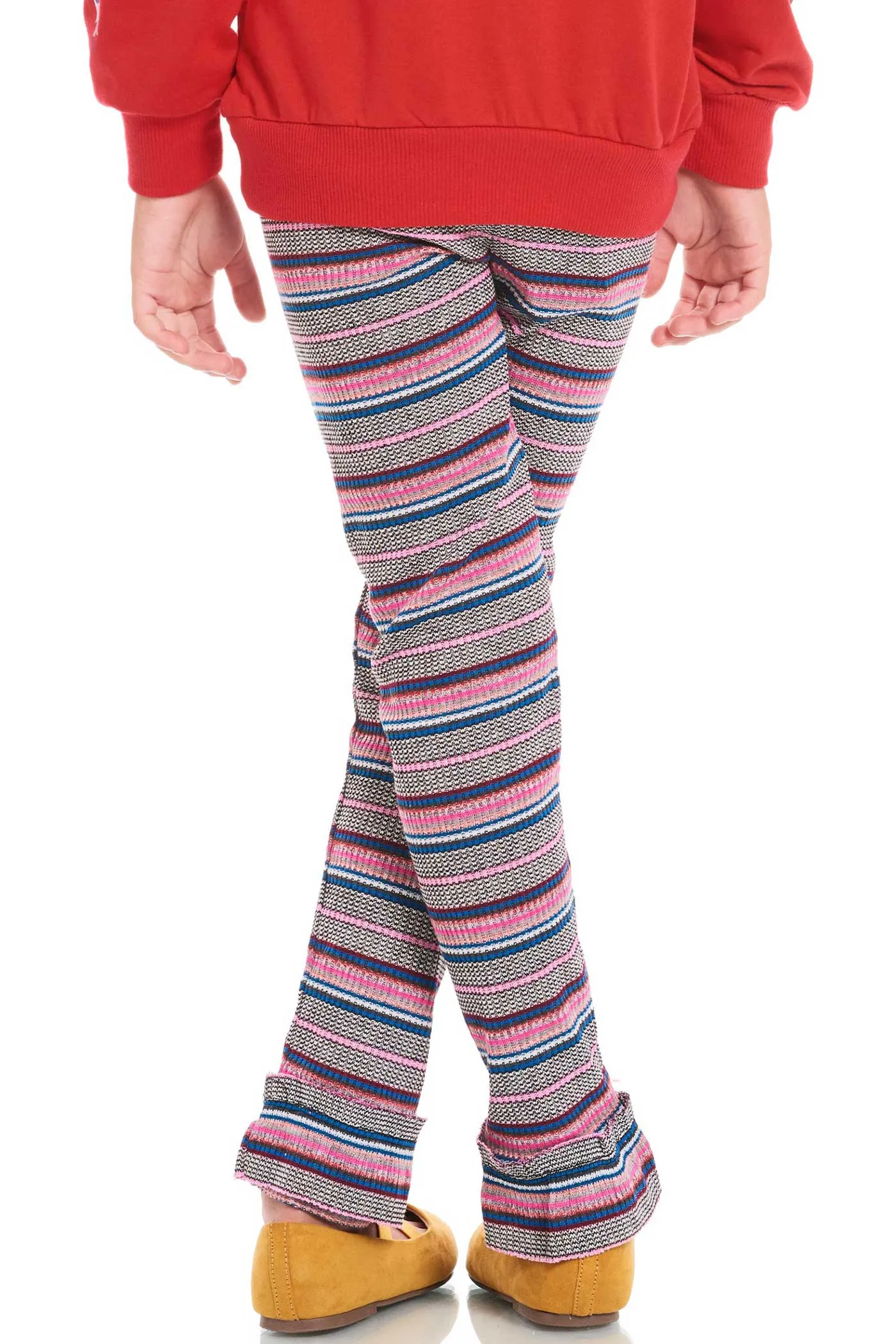 Girls Colorful Striped Leggings