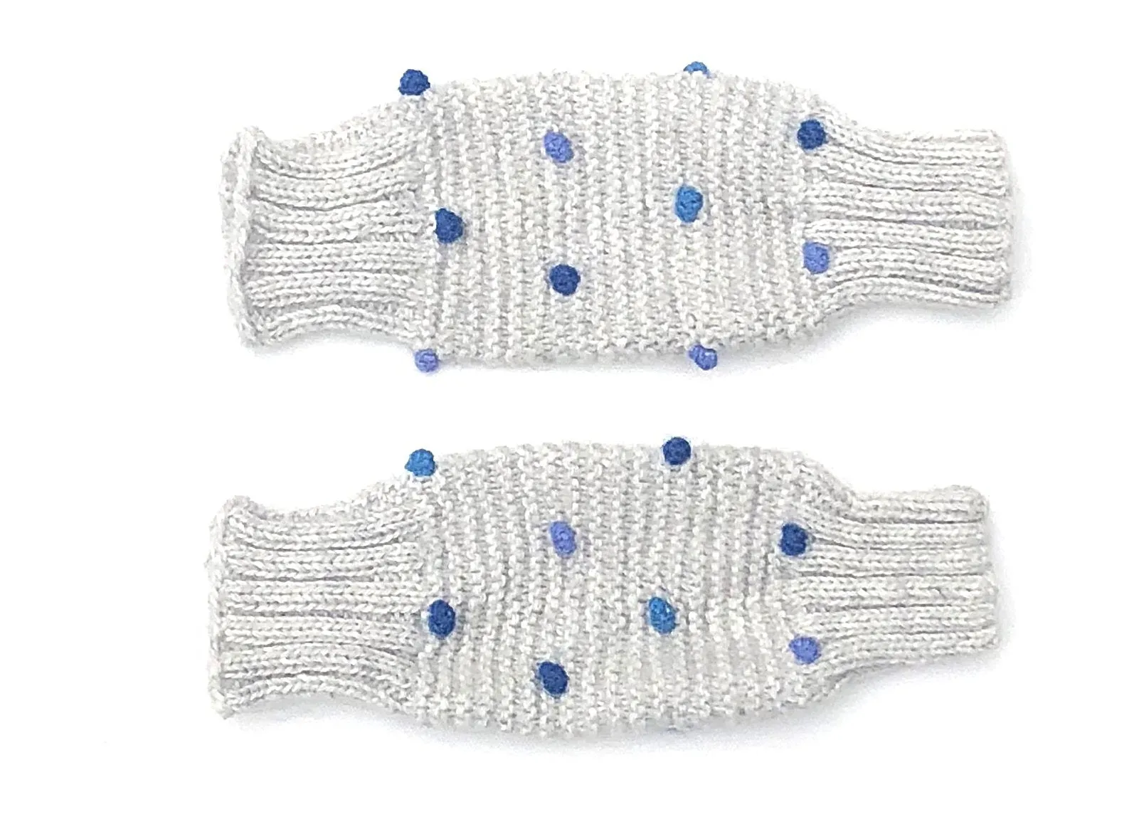 Leg/Arm Warmers Grey w/ Shades of Blue Dots