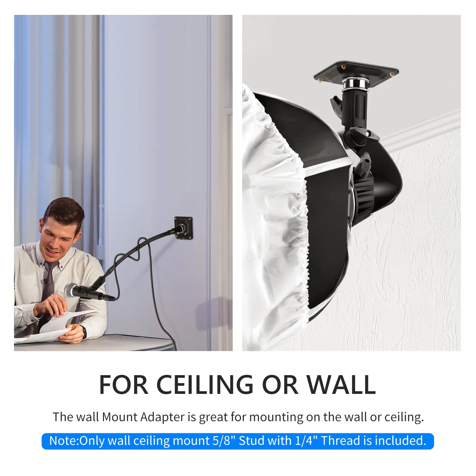 NEEWER Square Ceiling Mount with 1/4" thread