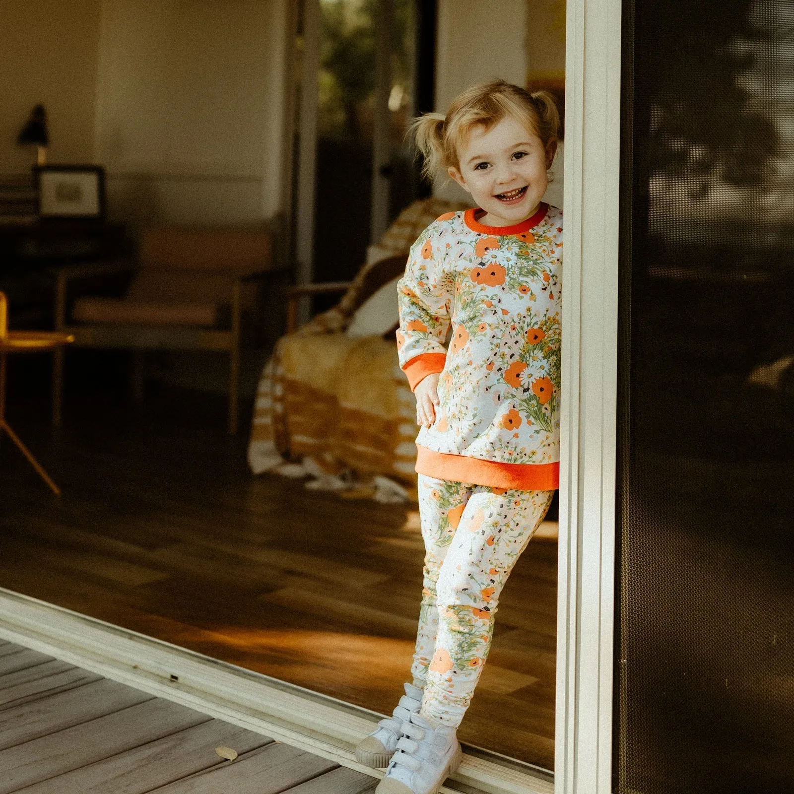 Poppy Floral Organic Cotton Leggings