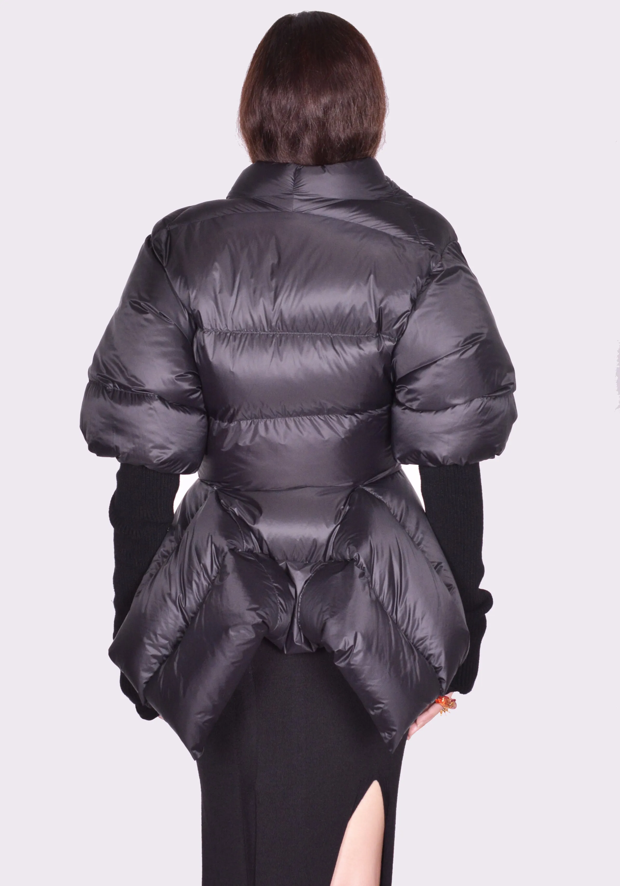 RICK OWENS WOMEN RP02D3750 NPD2 BATWING DUVET JACKET BLACK