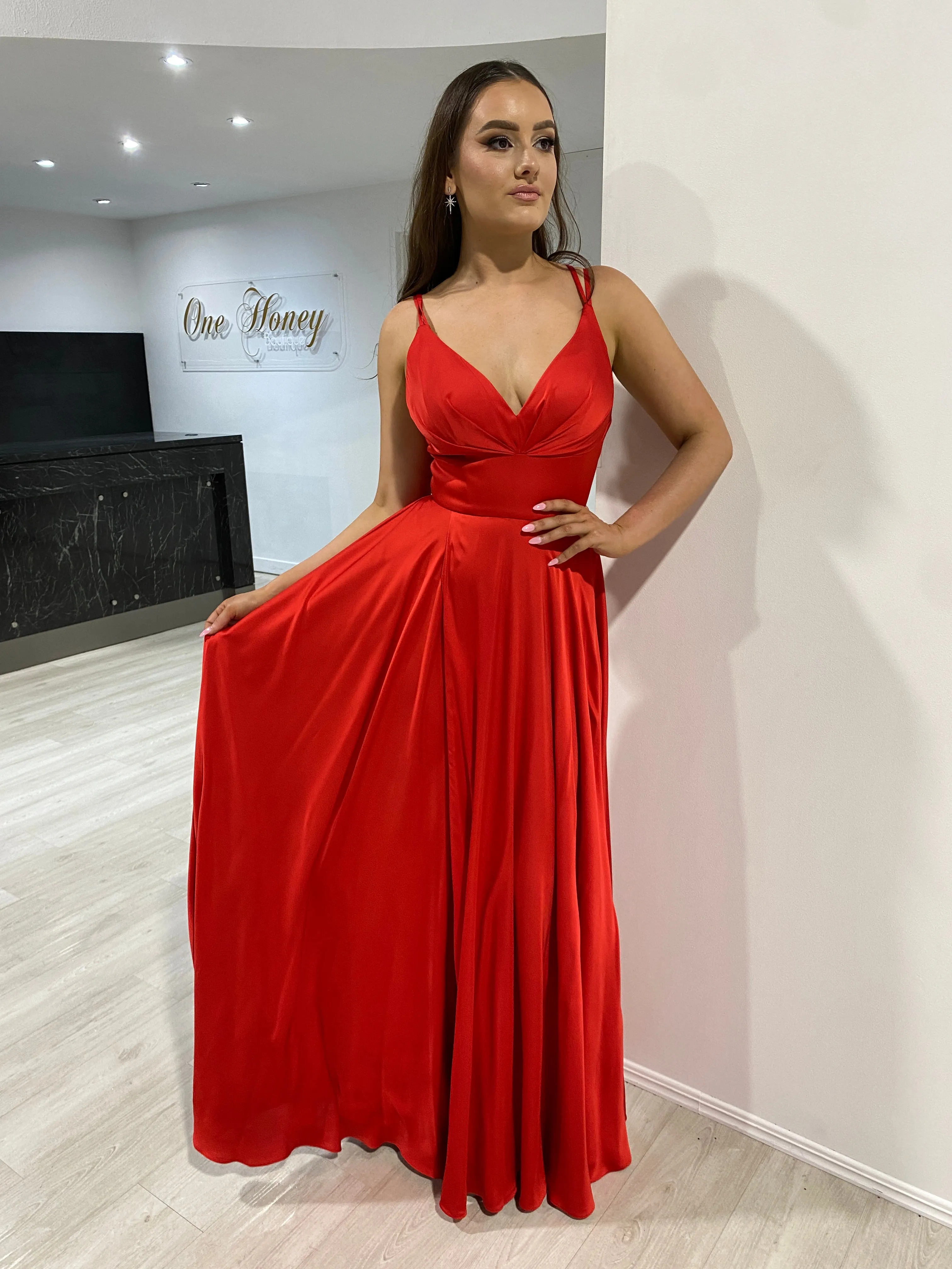 ROSALIA Silky A Line Formal & Prom Dress
