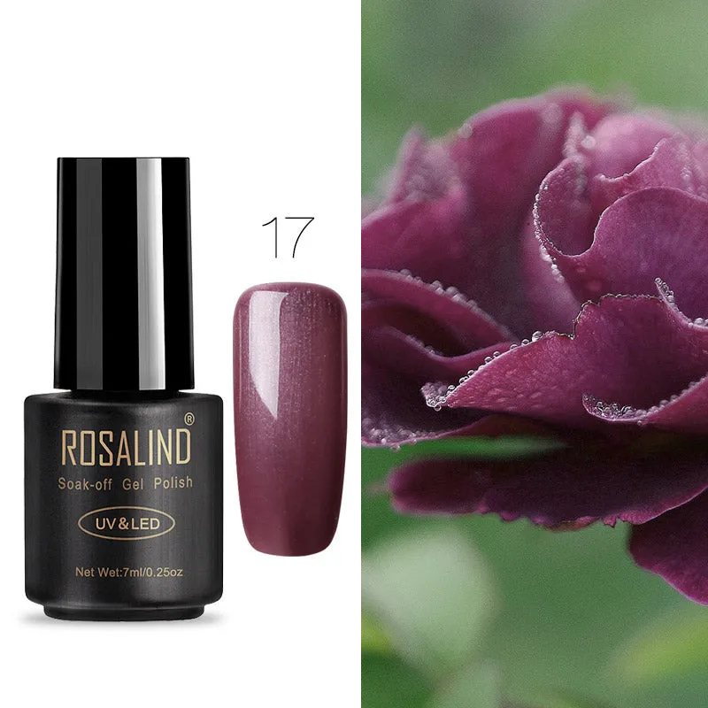 ROSALIND 7ML UV Gel Varnish Nail Polish Set For Manicure Gellak Semi Permanent Hybrid Nails Art Off Prime White gel nail polish