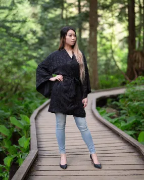 Serena Black Kimono Sleeve Jacket