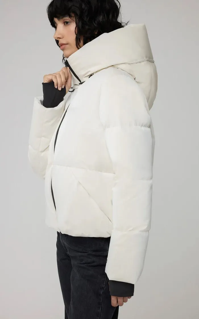 SOIA&KYO IROH - Relaxed-Fit Velvet Shine Down Coat With Hood