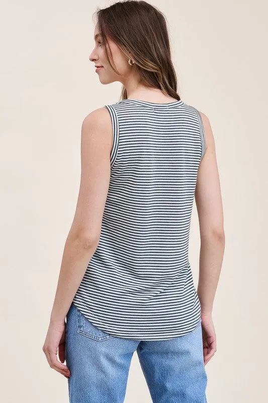 Terry Pinstripe Top