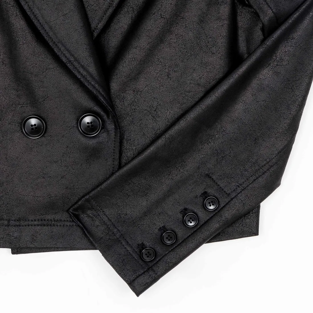 Tuxedo Style Liquid Leather Blazer