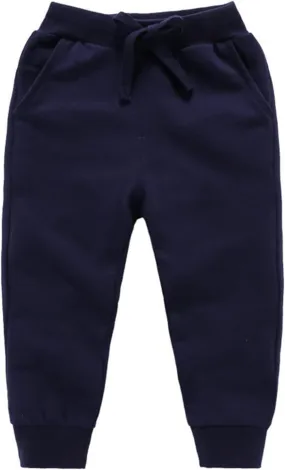 Unisex Toddler Jogger Pants Kids Cotton Elastic Waist Winter Baby Sweatpants Pants 1-5Years